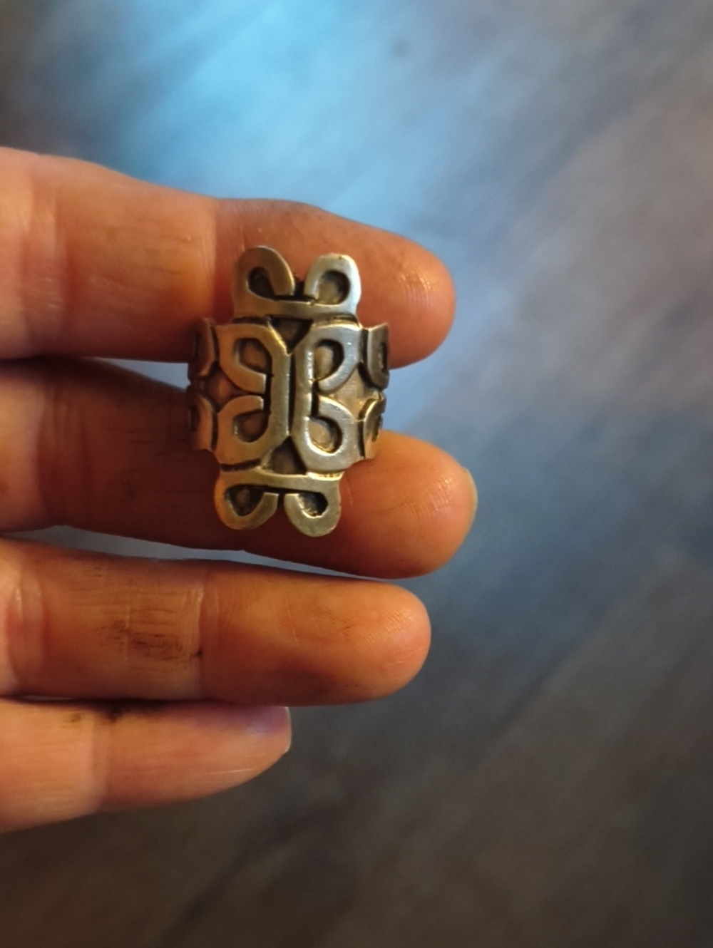 Sterling Silver Filigree Statement Ring - Silver
